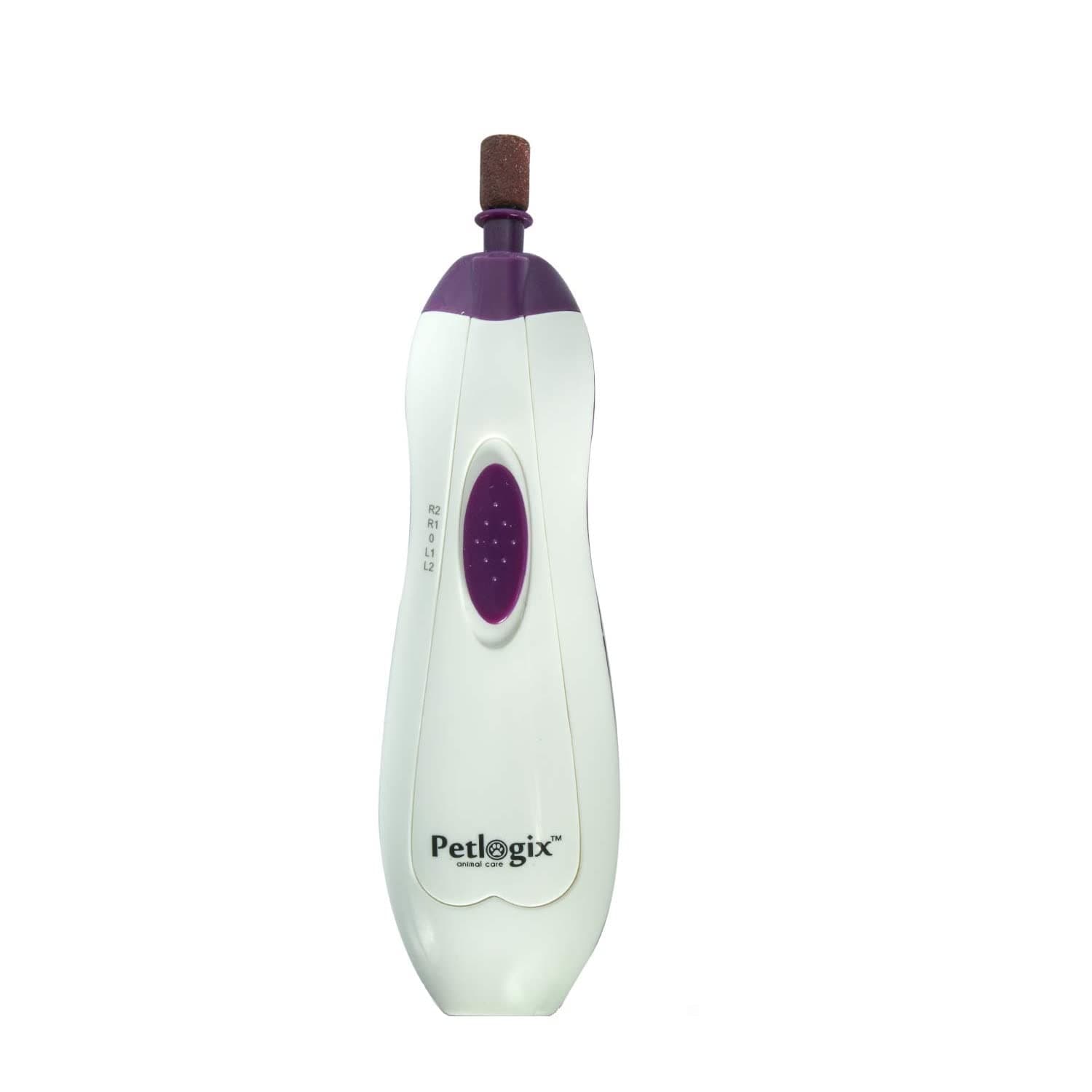 Petlogix Gentle Nail Grinder for Dogs and Cats, Electric Pet Nail Trimmer and Paw Groomer, Low Noise, Pain-Free Filing, Battery Powered, Small and Large Breeds