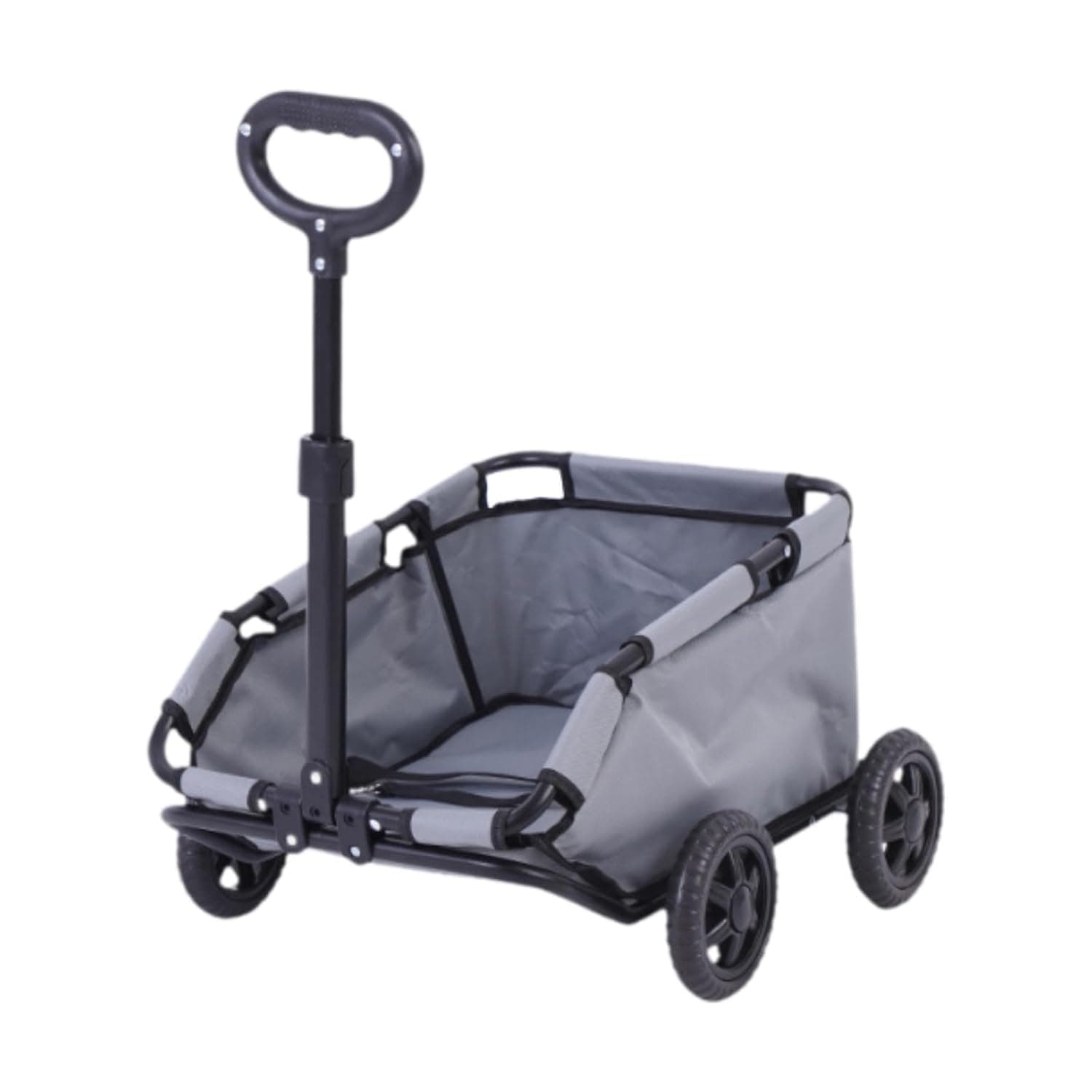 Dog Stroller Foldable with 4 Wheels Cat Carrier for Outdoor Shopping Walking Gray | Strollers | Dog Supplies | Pet Supplies
