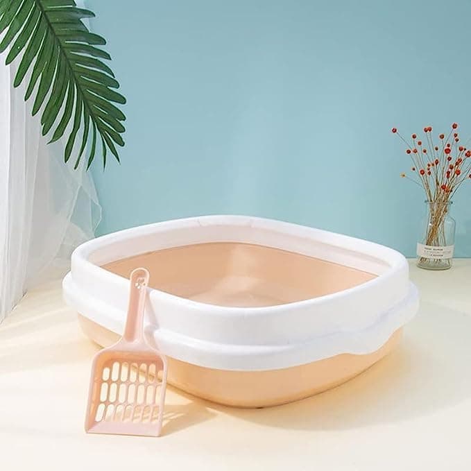 Dog Trust Cat Litter Tray with Free Scooper Suitable for All Cat Breeds & Kittens (Colour May Vary)