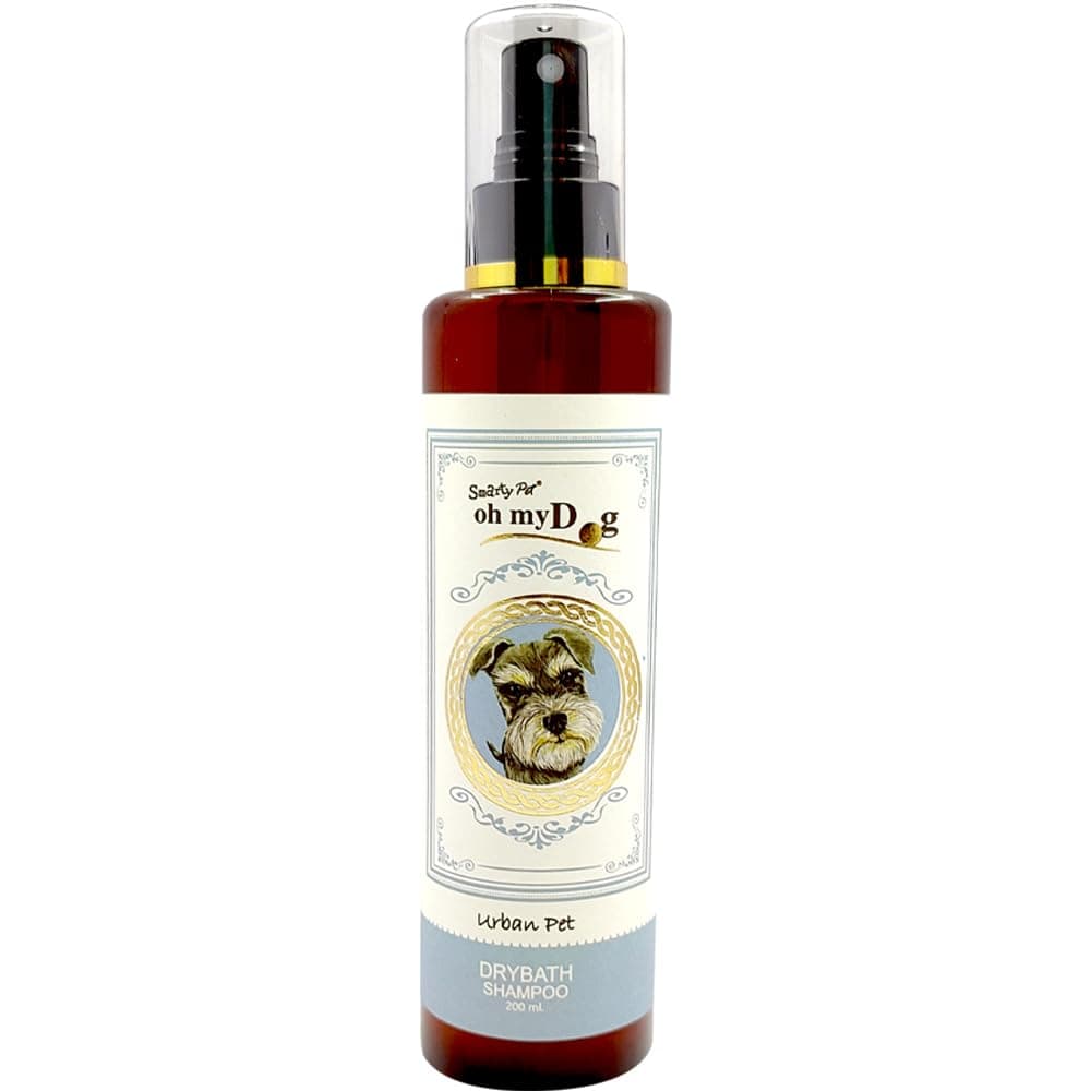 Oh My Dog Urban Pet Dry Bath Waterless Shampoo for Dogs, Puppies, Cats and Kittens, Pet Cleaner and Deodorizer for All Coat Types with Natural Active Essential Oils, 200ml