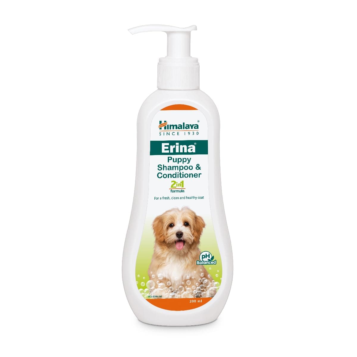 Himalaya Erina Puppy Shampoo & Conditioner | 200 ml | Gentle 2-in-1 Cleansing & Conditioning for Puppies – with Oats, Reetha & Lavender Oil