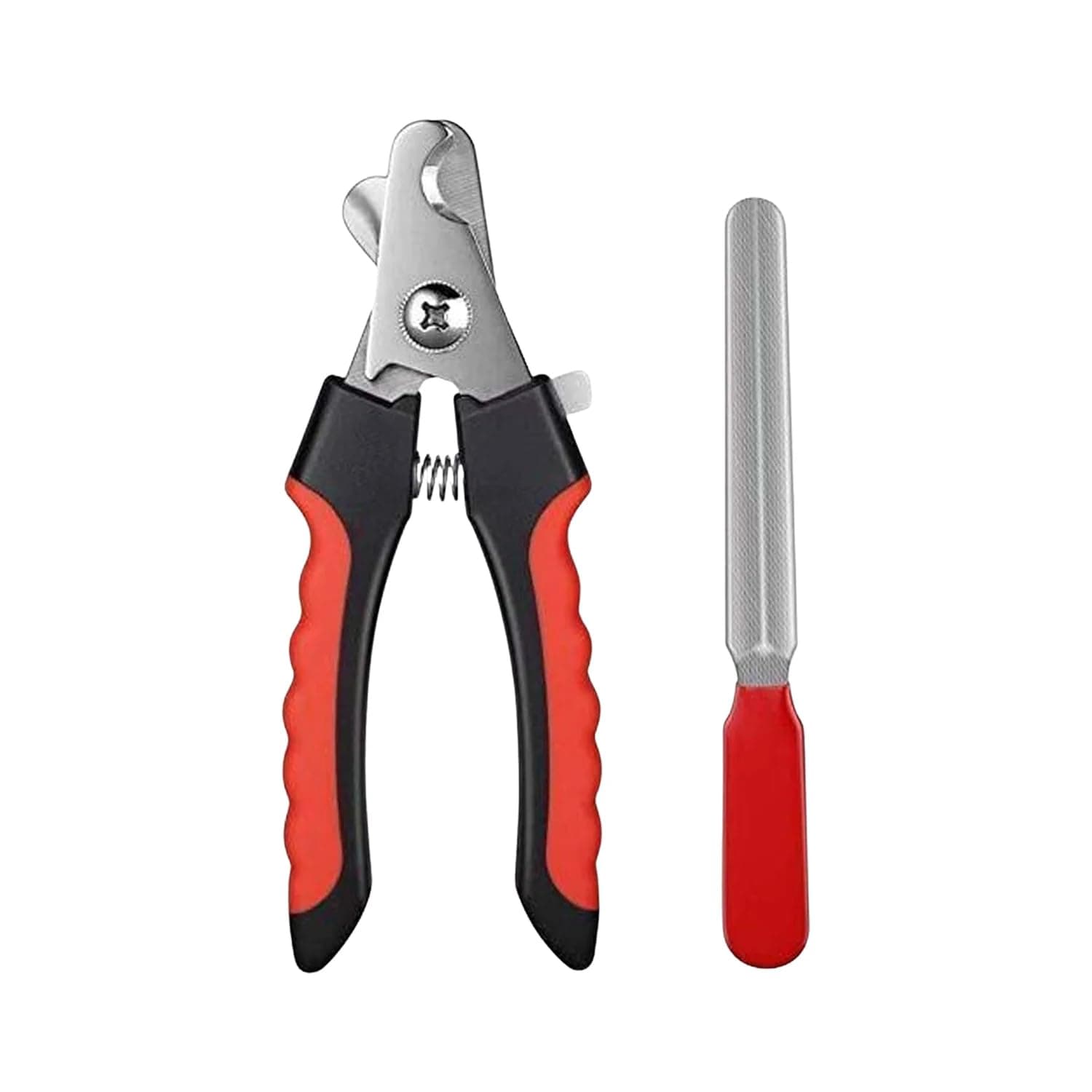 Petoska Animal Nail Cutter Clipper | Pet Grooming & Cleaning | Black Nail Cutter with Filer for Puppies, Dogs, Cats, Kittens | Stainless Steel Blades | for Small Animals
