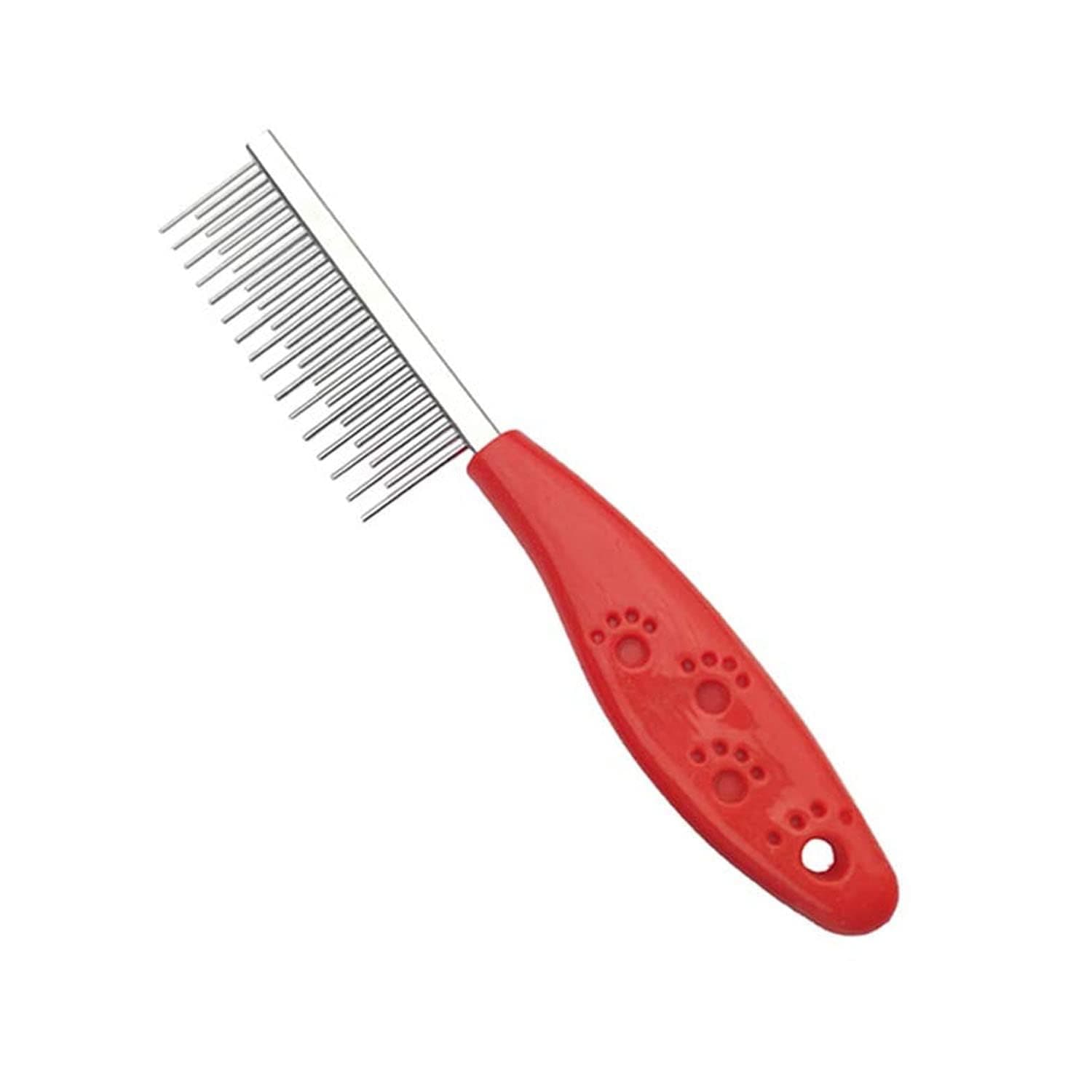 RvPaws Pet Combs, Grooming Comb for Dog & Cat, Short and Long Teeth Deshedding Brush, Professional Stainless Steel Dematting Tool Removes Knots, Mats and Tangles - Color May Vary
