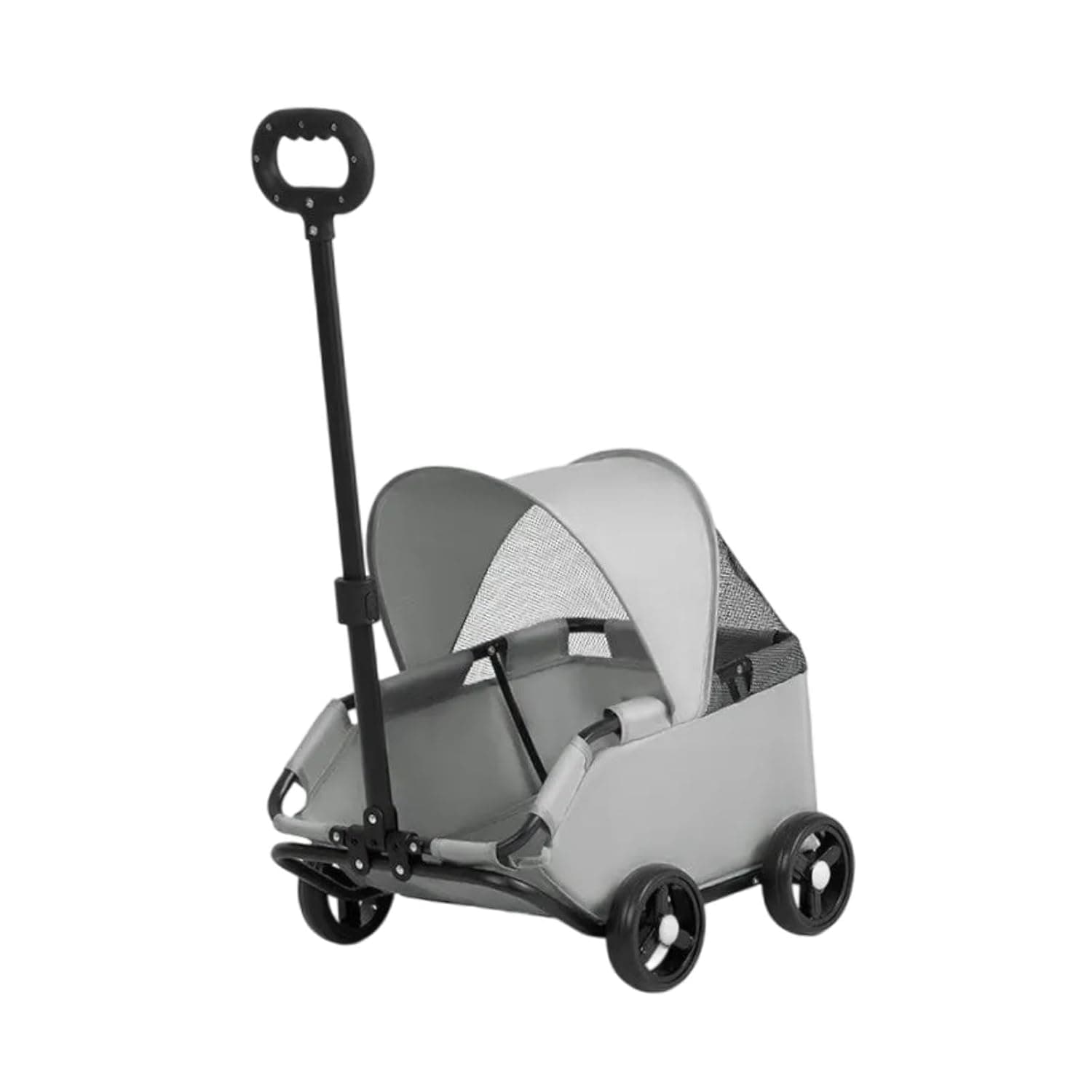 BNF® Pet Stroller Portable Dog Pram 4 Wheels Dog Stroller for Small Pet Cats Dogs Grey|1 Dog Stroller