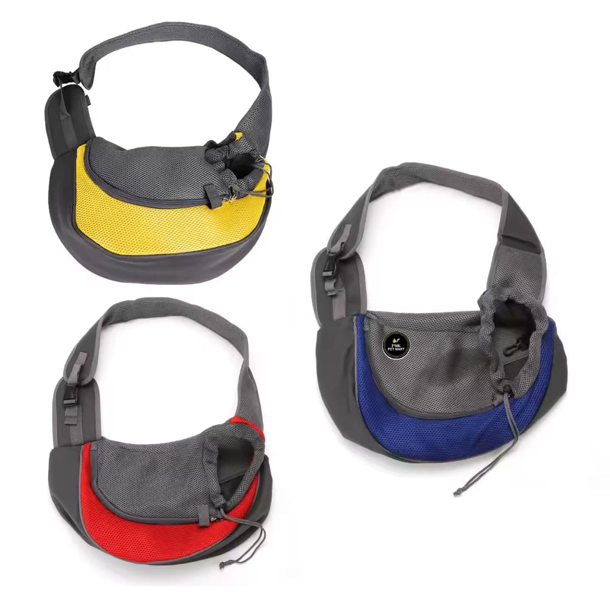 PSK PET MART Reversible Pet Sling Carrier for Dogs & Cats | Adjustable Shoulder Bag with Soft Leather Pouch | Washable, Comfortable & Safe Hands-Free Travel Carrier for Small Pets