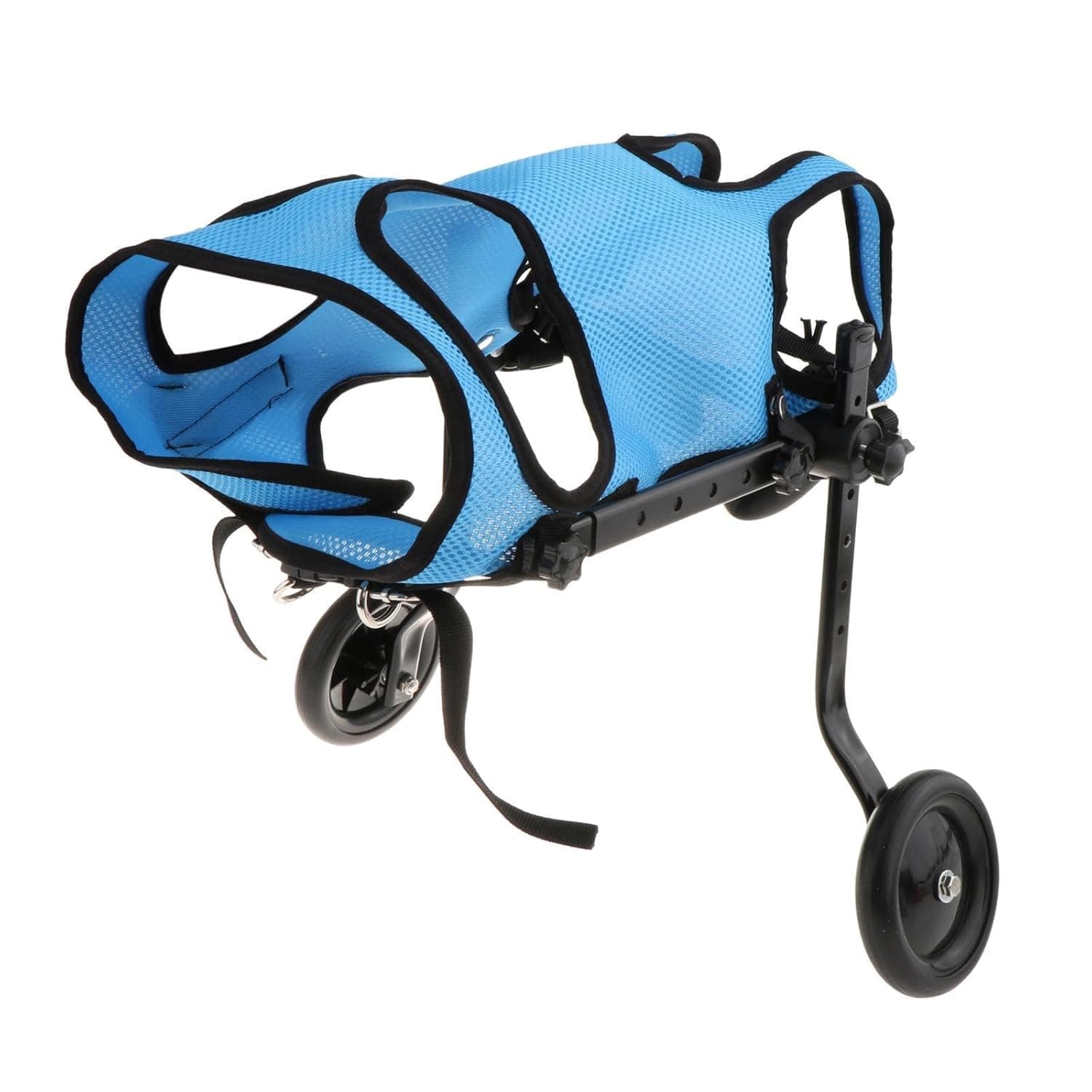 Dog Wheelchair for Back Legs Metal Dog Wheelchair Cart for Small Pets (Blue) M | Pet Supplies