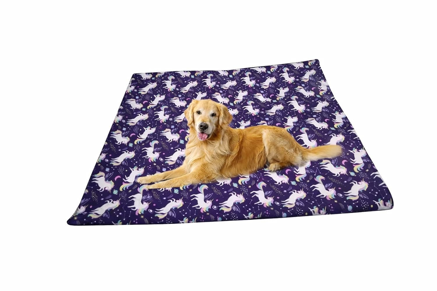 Pet Anti-Skid Mattress Mat for Dogs & Cats – Soft Silk Cooling Mat, Summer Comfort Pressure Relief Blanket for Bed, Floor & Car Seat (Black&White, Medium)