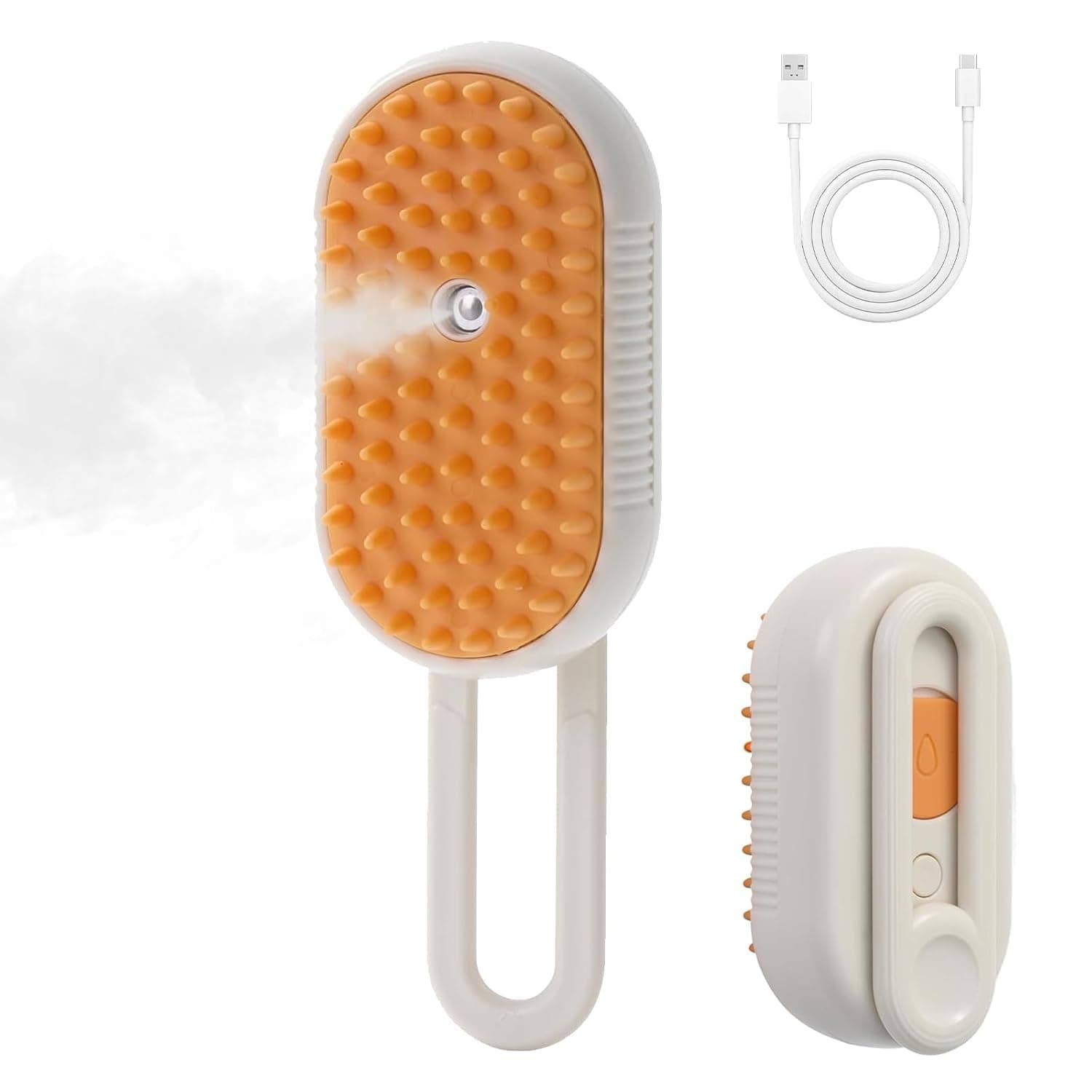 4-in-1 Steam Brush for Dogs & Cats - Pet Grooming Brush with Steam, Deshedding, Bath Spray & Massage, Professional Grooming Tool for Indoor Cats and Long/Short Hair Pets​​