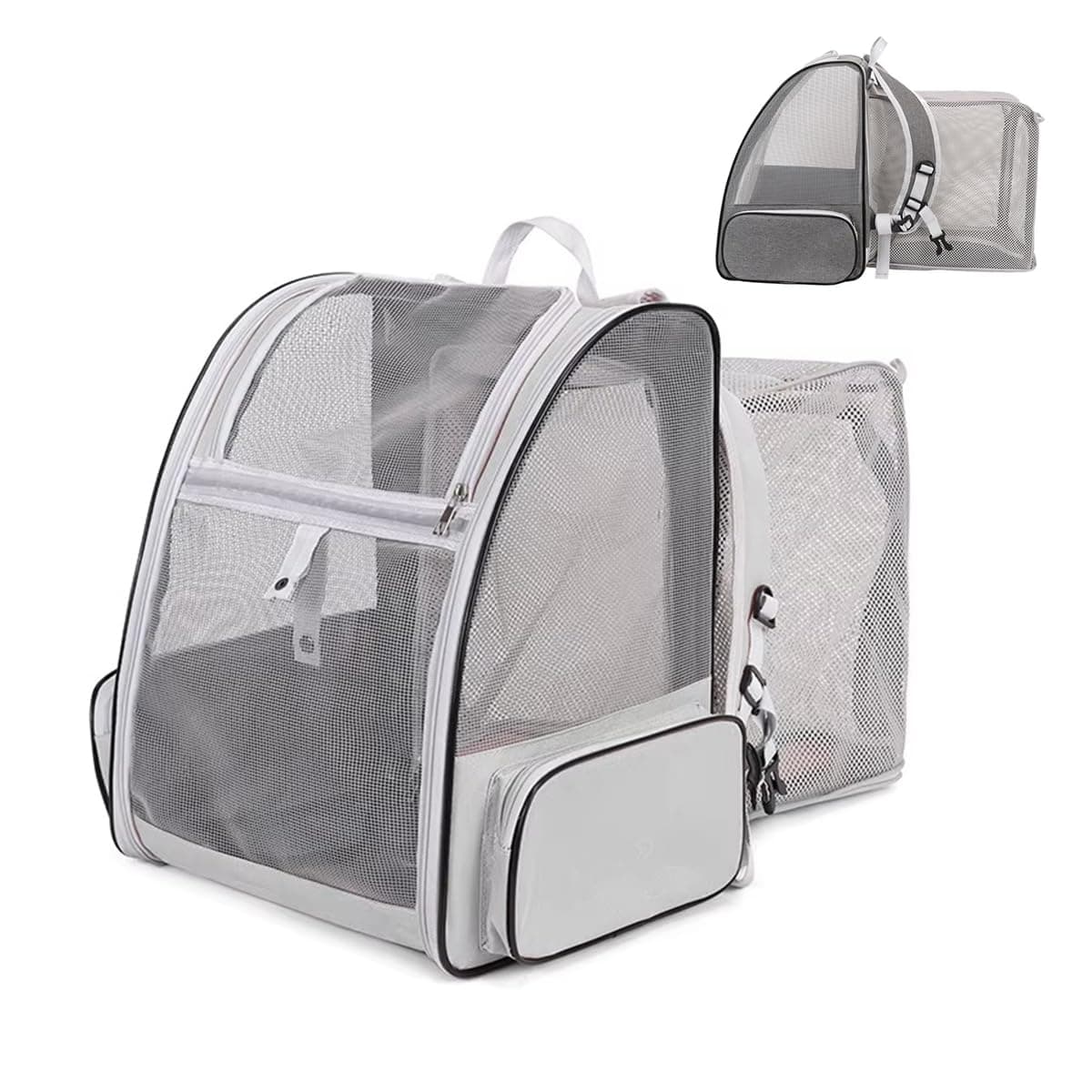 Cat Bag Carrier Backpack | Airline Approved Pet Travel Bags | Mesh Window, Expandable Soft Sided Carrier for Adult Cats, Dogs | Portable Cat Cage | Suitable for Persian, Shih Tzu & Pets up to 18 Lbs.