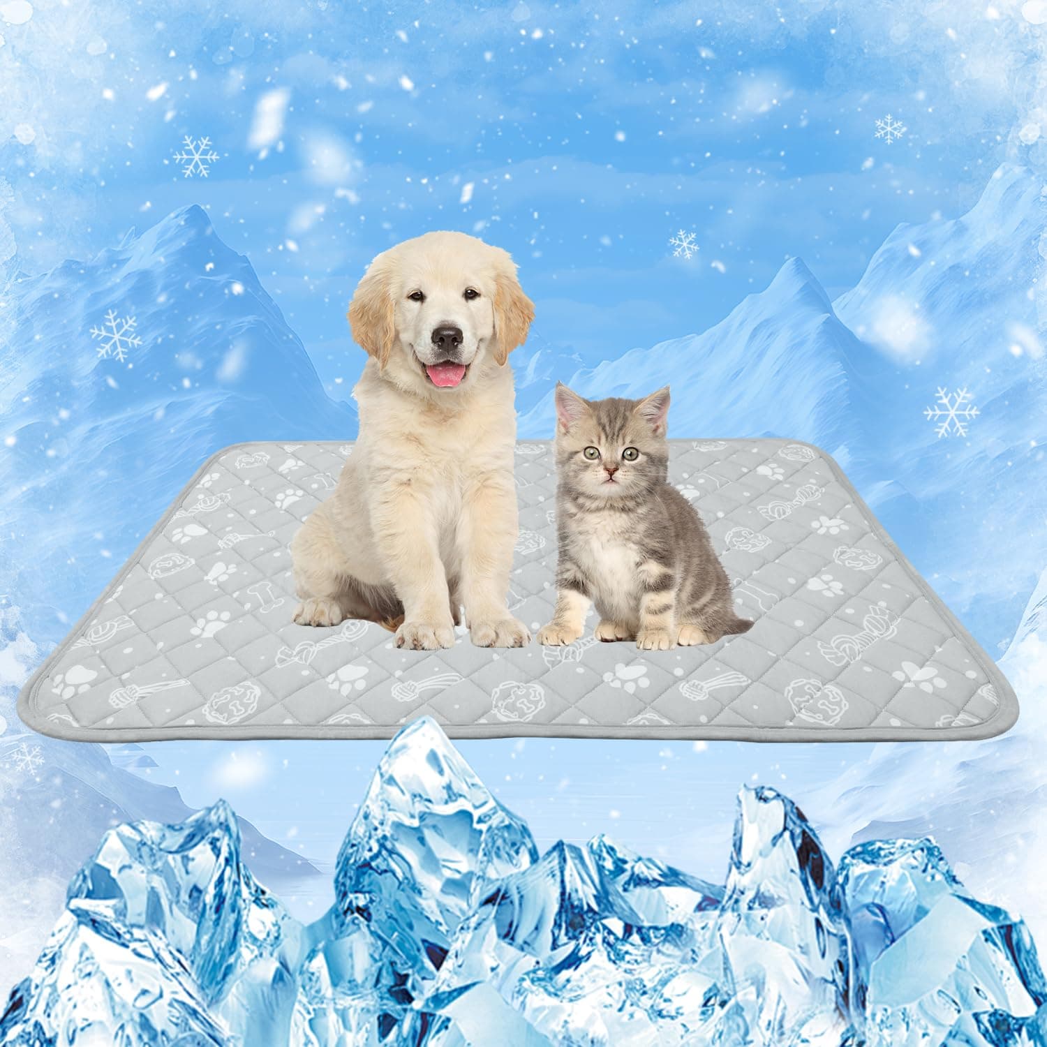 MH MYLUNE HOME Summer Cooling Mat & Sleeping Pad fo Dog (Medium-20 x30)