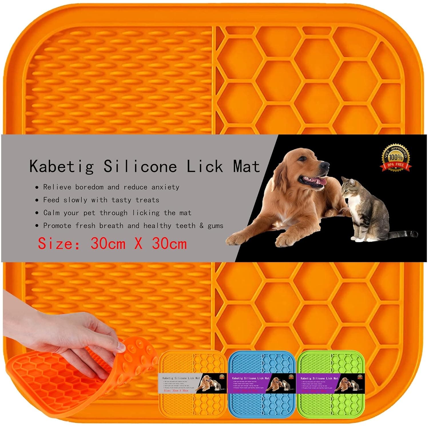 Silicone XL Dog Lick Mat with Suction Cups - XLarge Licking Mat for Extra Large Dogs