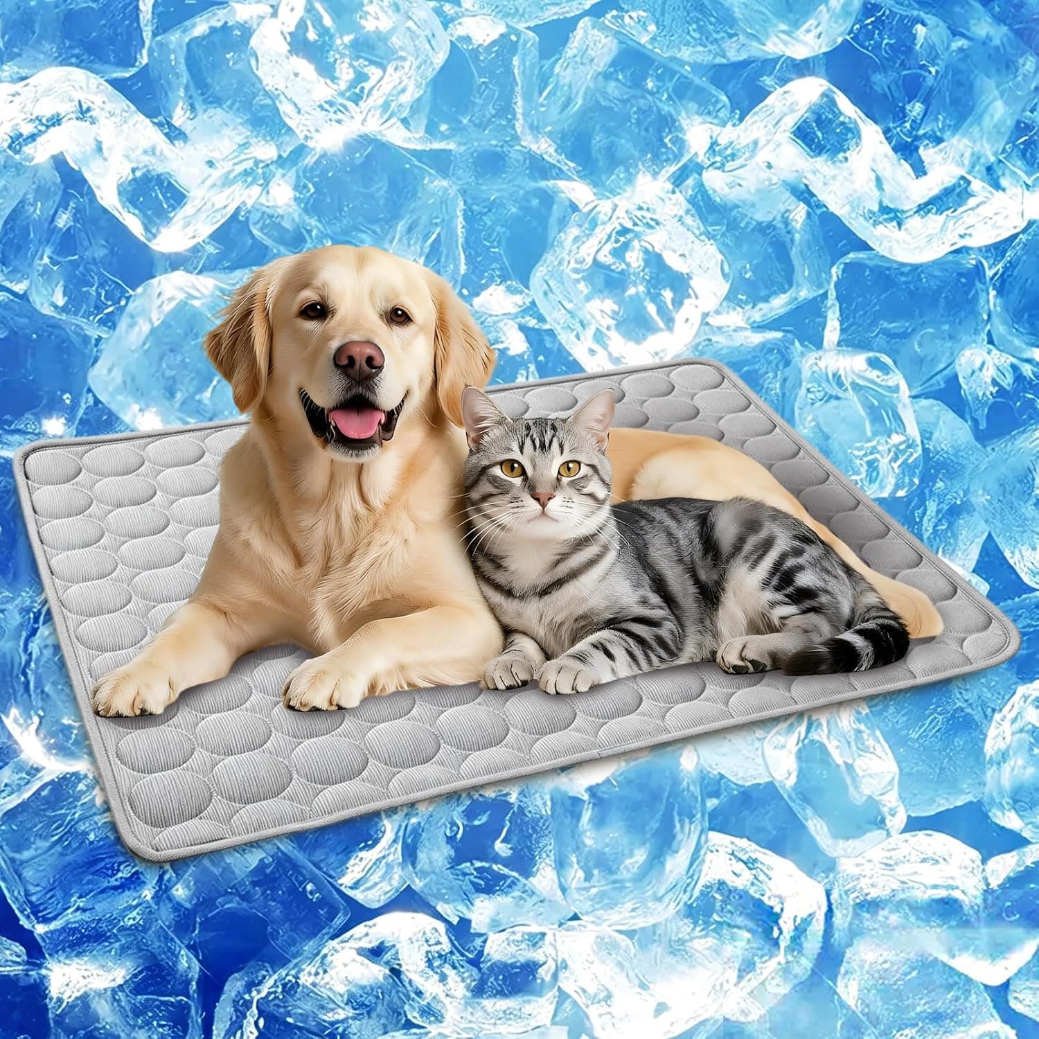 Self-Cooling Mat for Dogs Cats, Summer Pet Cooling Pad Washable Dog Cooling Blanket for Indoor & Outdoor